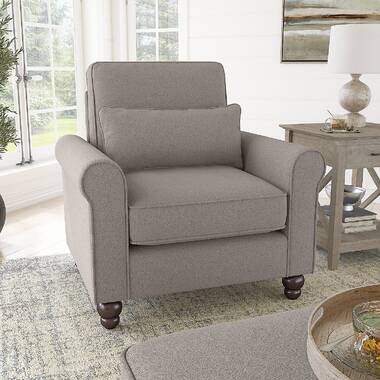 Light grey chair with ottoman hot sale